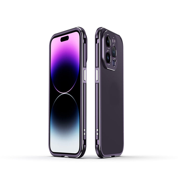 Protector de lente de la serie Aurora + Estuche para teléfono con marco de metal