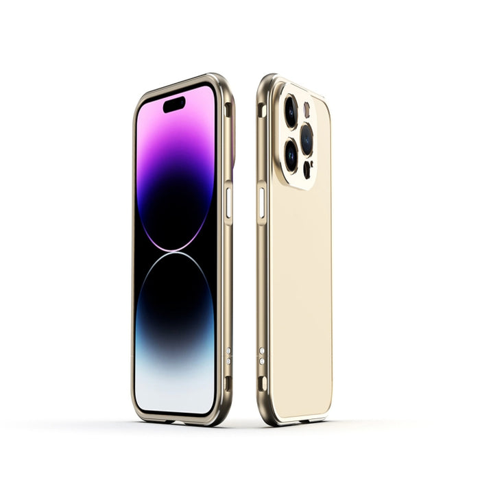 Protector de lente de la serie Aurora + Estuche para teléfono con marco de metal