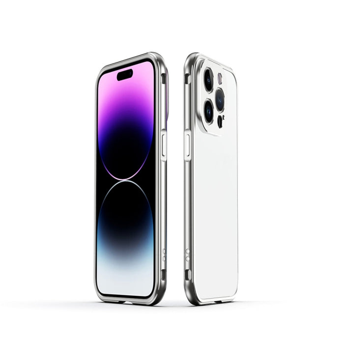 Protector de lente de la serie Aurora + Estuche para teléfono con marco de metal