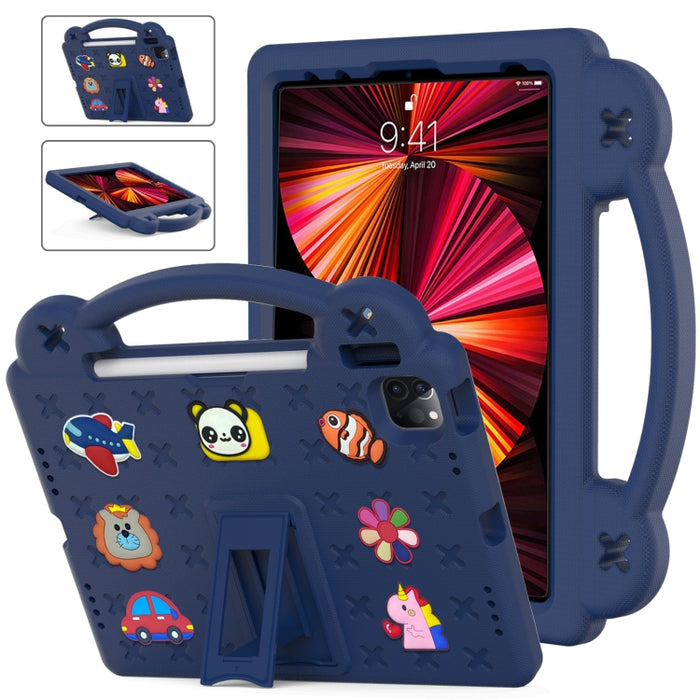 Funda para tableta a prueba de golpes EVA con soporte para niños, For iPad mini 1 / 2 / 3 / 4 / 5, For iPad Air / Air 2 / iPad 5 / 6 / Pro 9.7, For iPad Pro 11 2018 / 2020 / 2021, For iPad Air 2020 / 2022 10.9