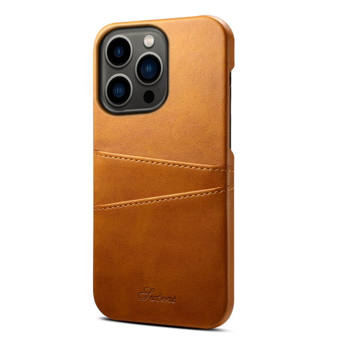 Estuche para teléfono con ranuras para tarjetas con textura de becerro Suteni
