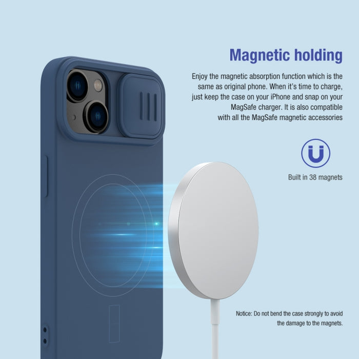 NILLKIN CamShield MagSafe Funda de silicona líquida para teléfono