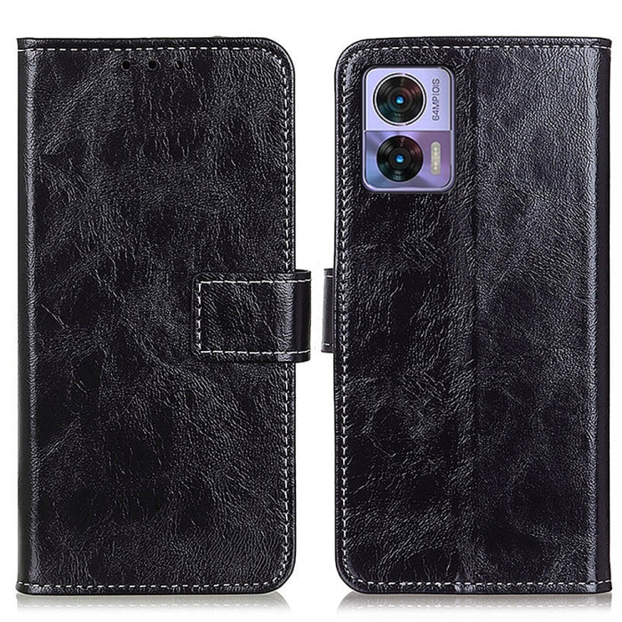 Estuche para teléfono de cuero con textura retro Crazy Horse, For Motorola Edge 30 Lite / Edge 30 Neo, For Xiaomi Redmi A1