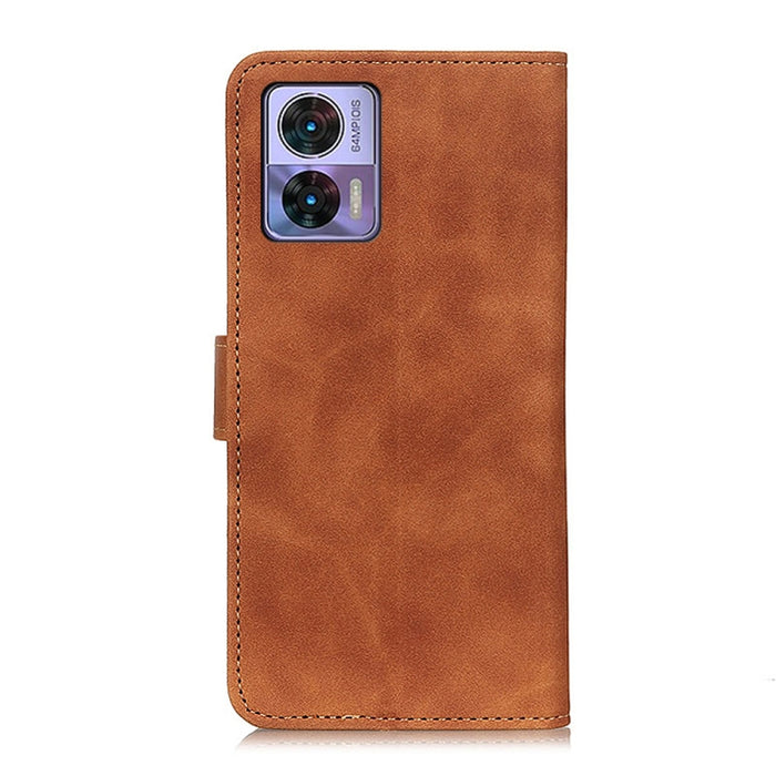 Estuche para teléfono de cuero con textura retro KHAZNEH, For Motorola Edge 30 Lite / Edge 30 Neo, For Realme 9i 5G / 10 5G, For ZTE Blade A72 5G, For ZTE Blade V40S, For Xiaomi Redmi A1