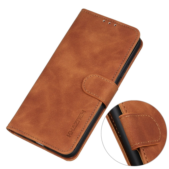 Estuche para teléfono de cuero con textura retro KHAZNEH, For Motorola Edge 30 Lite / Edge 30 Neo, For Realme 9i 5G / 10 5G, For ZTE Blade A72 5G, For ZTE Blade V40S, For Xiaomi Redmi A1