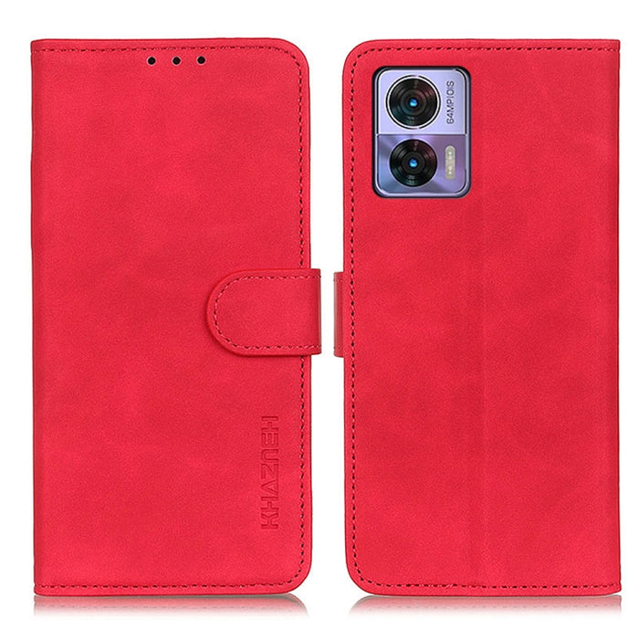 Estuche para teléfono de cuero con textura retro KHAZNEH, For Motorola Edge 30 Lite / Edge 30 Neo, For Realme 9i 5G / 10 5G, For ZTE Blade A72 5G, For ZTE Blade V40S, For Xiaomi Redmi A1