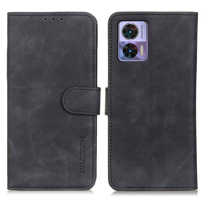 Estuche para teléfono de cuero con textura retro KHAZNEH, For Motorola Edge 30 Lite / Edge 30 Neo, For Realme 9i 5G / 10 5G, For ZTE Blade A72 5G, For ZTE Blade V40S, For Xiaomi Redmi A1