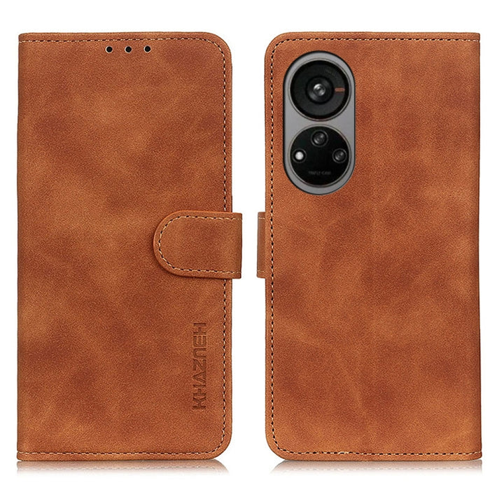 Estuche para teléfono de cuero con textura retro KHAZNEH, For Motorola Edge 30 Lite / Edge 30 Neo, For ZTE Blade V40S, For Xiaomi Redmi A1