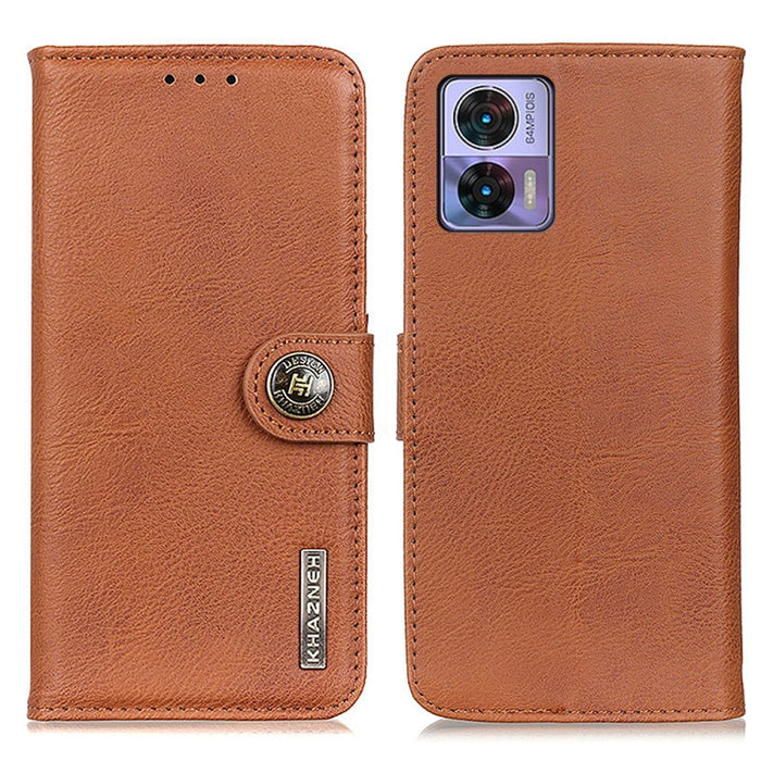KHAZNEH Estuche para teléfono de cuero con textura de piel de vaca, For Motorola Edge 30 Lite / Edge 30 Neo, For Xiaomi Redmi A1