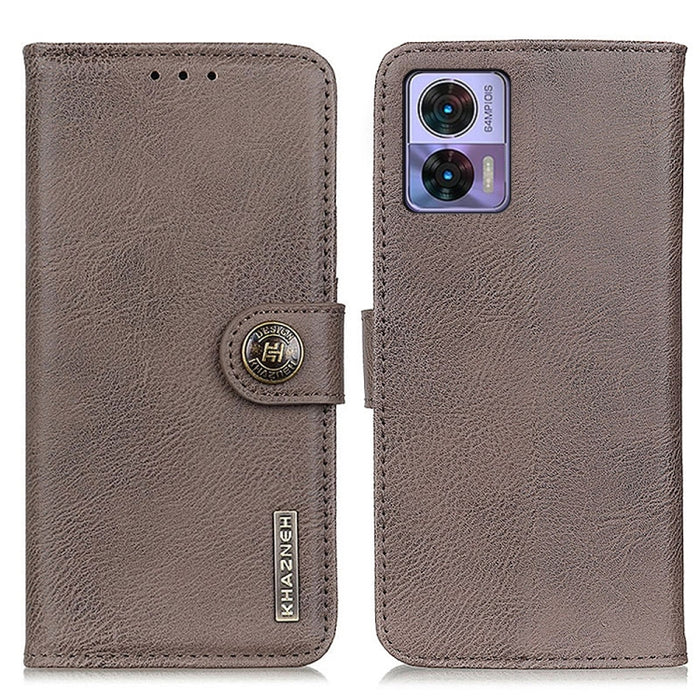 KHAZNEH Estuche para teléfono de cuero con textura de piel de vaca, For Motorola Edge 30 Lite / Edge 30 Neo, For Xiaomi Redmi A1