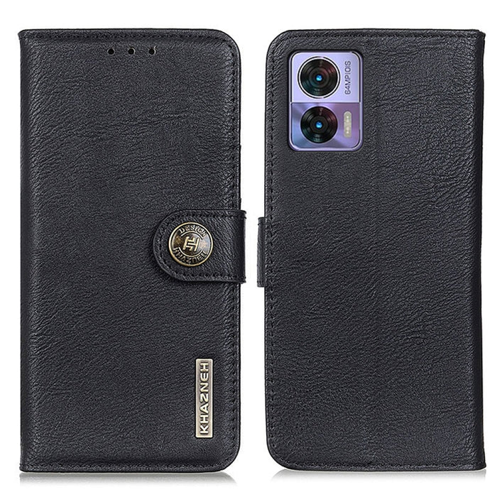 KHAZNEH Estuche para teléfono de cuero con textura de piel de vaca, For Motorola Edge 30 Lite / Edge 30 Neo, For Xiaomi Redmi A1