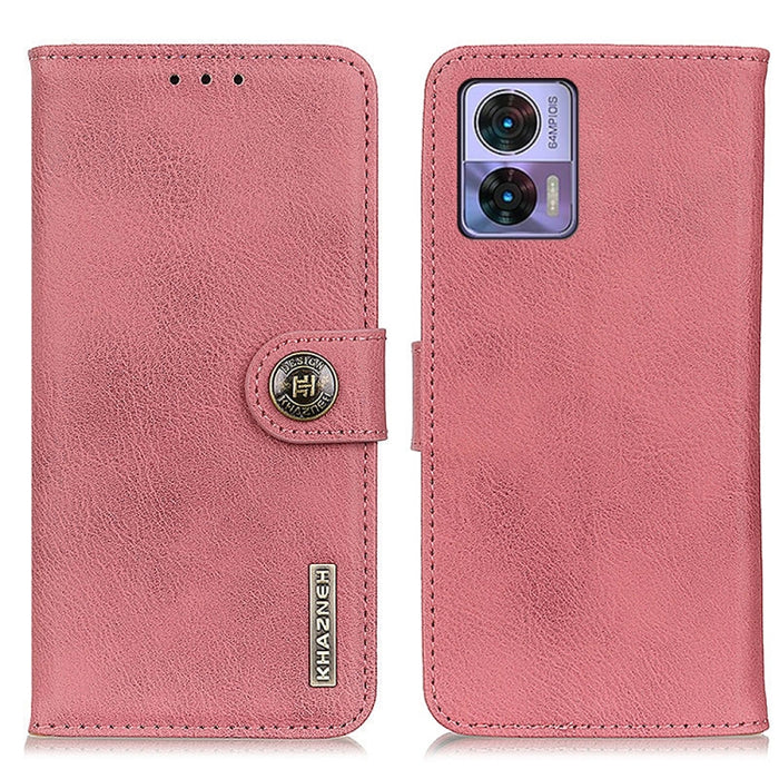 KHAZNEH Estuche para teléfono de cuero con textura de piel de vaca, For Motorola Edge 30 Lite / Edge 30 Neo, For Xiaomi Redmi A1