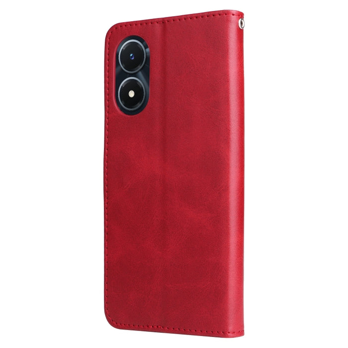 Estuche para teléfono de cuero con cremallera y textura de becerro, For vivo Y02s, For vivo Y75 4G / S10e, For vivo Y77 5G, For Xiaomi Poco C40, For Xiaomi Poco M4 5G