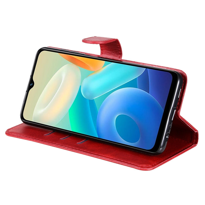 Estuche para teléfono de cuero con cremallera y textura de becerro, For vivo Y02s, For vivo Y75 4G / S10e, For vivo Y77 5G, For Xiaomi Poco C40, For Xiaomi Poco M4 5G