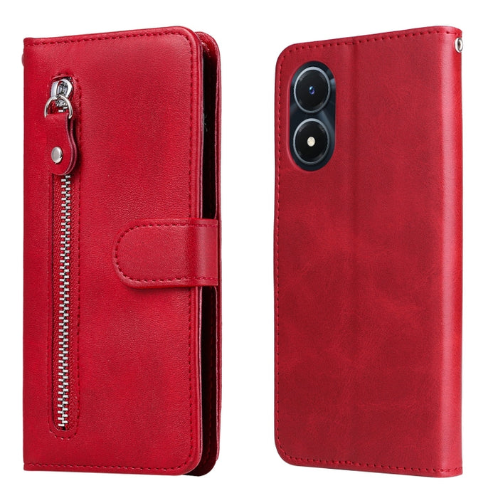Estuche para teléfono de cuero con cremallera y textura de becerro, For vivo Y02s, For vivo Y75 4G / S10e, For vivo Y77 5G, For Xiaomi Poco C40, For Xiaomi Poco M4 5G