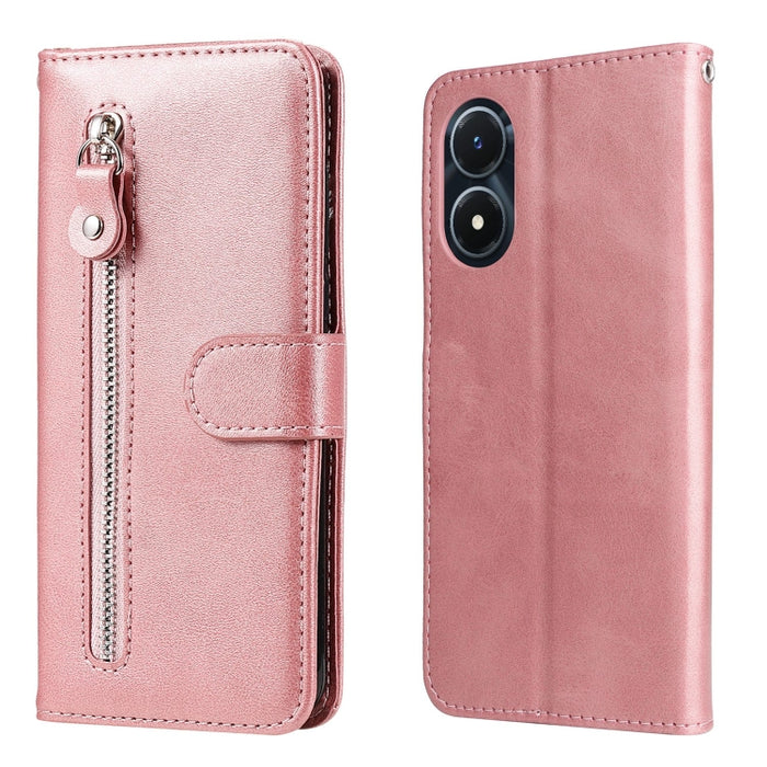 Estuche para teléfono de cuero con cremallera y textura de becerro, For vivo Y02s, For vivo Y75 4G / S10e, For vivo Y77 5G, For Xiaomi Poco C40, For Xiaomi Poco M4 5G