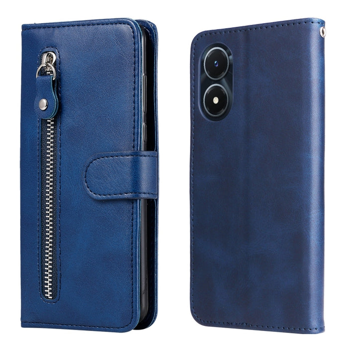 Estuche para teléfono de cuero con cremallera y textura de becerro, For vivo Y02s, For vivo Y75 4G / S10e, For vivo Y77 5G, For Xiaomi Poco C40, For Xiaomi Poco M4 5G