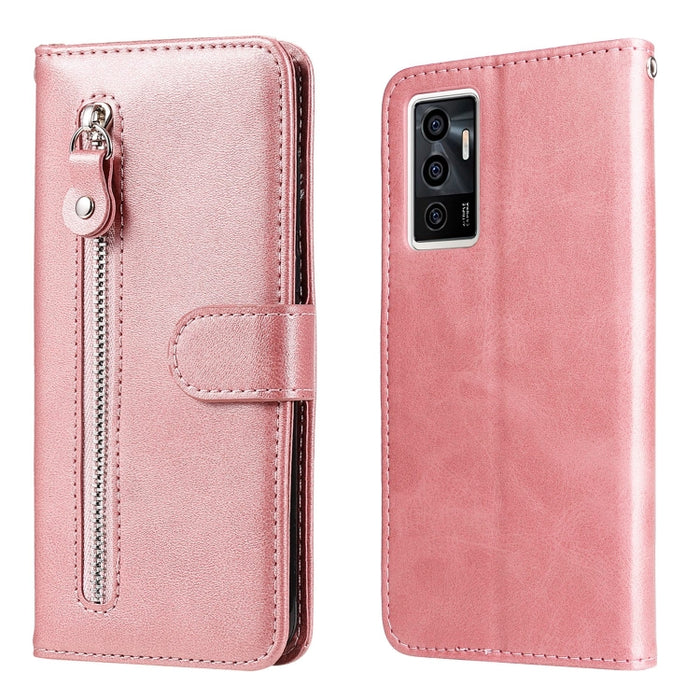 Estuche para teléfono de cuero con cremallera y textura de becerro, For vivo Y02s, For vivo Y75 4G / S10e, For vivo Y77 5G, For Xiaomi Poco C40, For Xiaomi Poco M4 5G
