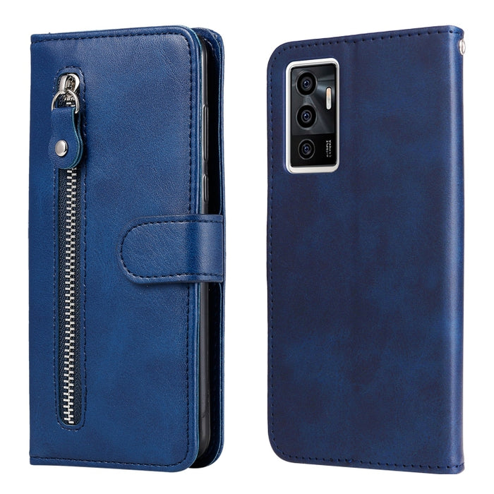 Estuche para teléfono de cuero con cremallera y textura de becerro, For vivo Y02s, For vivo Y75 4G / S10e, For vivo Y77 5G, For Xiaomi Poco C40, For Xiaomi Poco M4 5G