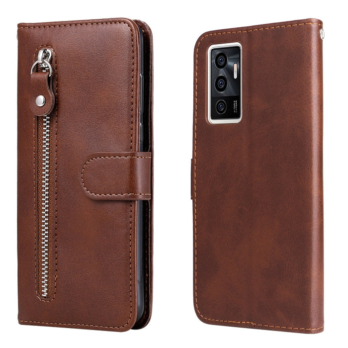 Estuche para teléfono de cuero con cremallera y textura de becerro, For vivo Y02s, For vivo Y75 4G / S10e, For vivo Y77 5G, For Xiaomi Poco C40, For Xiaomi Poco M4 5G