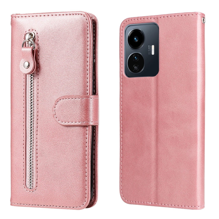 Estuche para teléfono de cuero con cremallera y textura de becerro, For vivo Y02s, For vivo Y75 4G / S10e, For vivo Y77 5G, For Xiaomi Poco C40, For Xiaomi Poco M4 5G