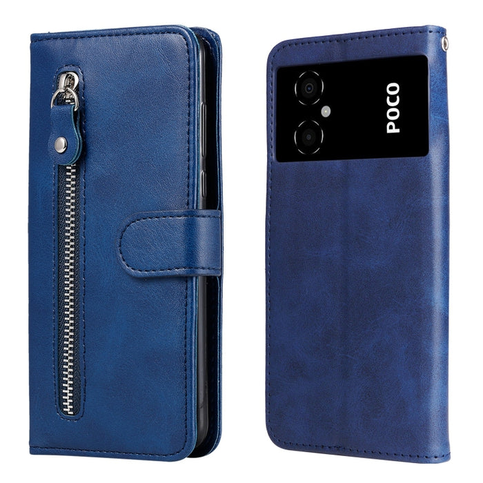 Estuche para teléfono de cuero con cremallera y textura de becerro, For vivo Y02s, For vivo Y75 4G / S10e, For vivo Y77 5G, For Xiaomi Poco C40, For Xiaomi Poco M4 5G