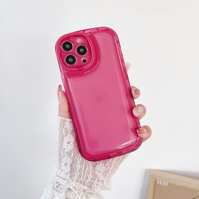 Funda de teléfono TPU con soporte invisible para lentes