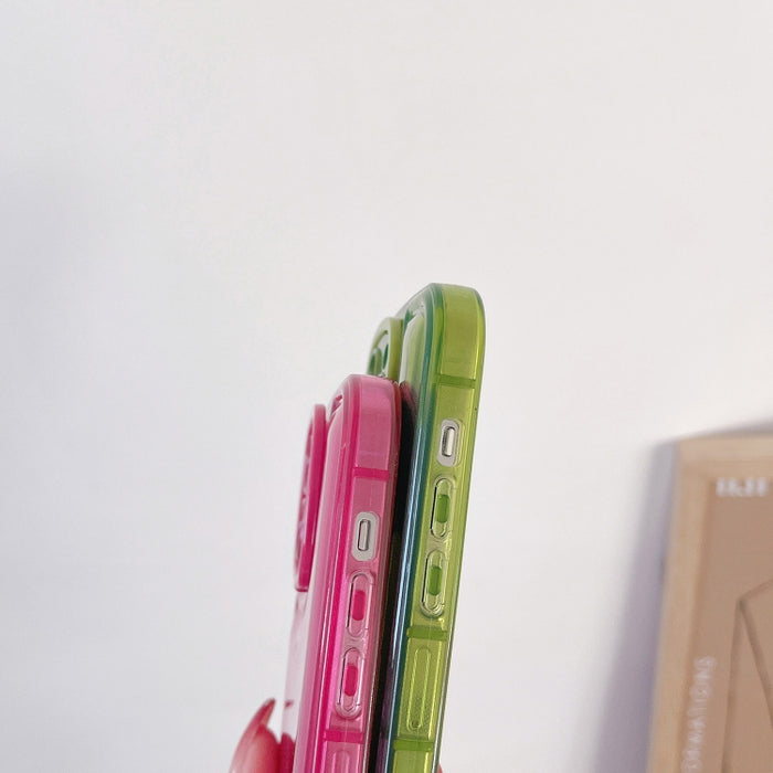 Funda de teléfono TPU con soporte invisible para lentes