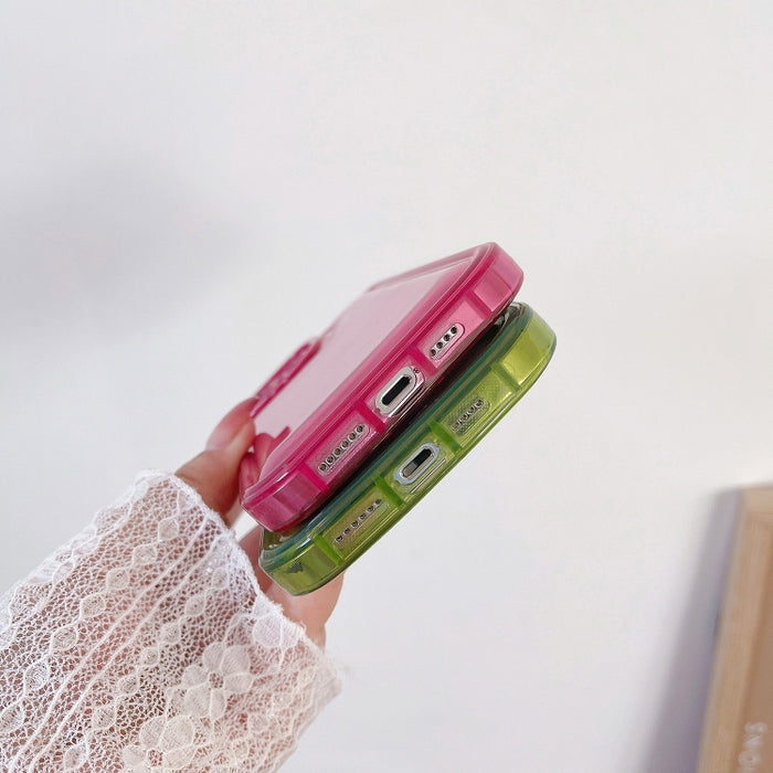 Funda de teléfono TPU con soporte invisible para lentes