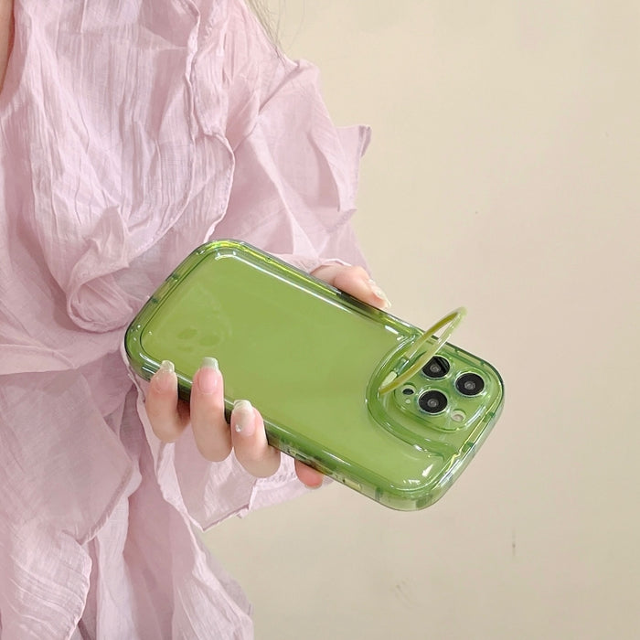 Funda de teléfono TPU con soporte invisible para lentes