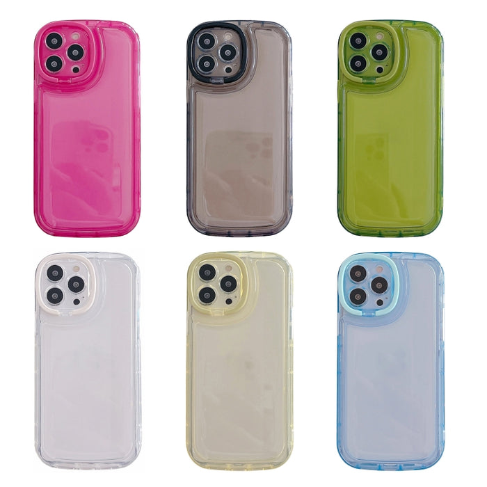 Funda de teléfono TPU con soporte invisible para lentes