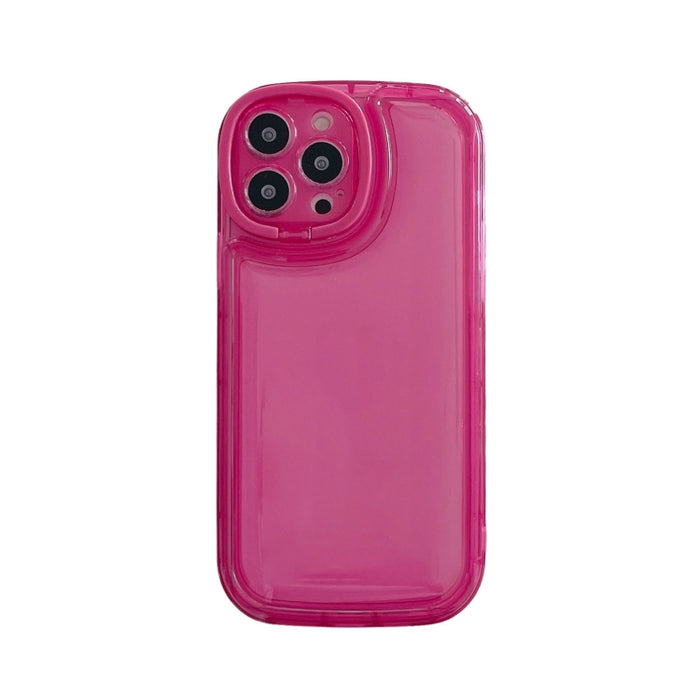 Funda de teléfono TPU con soporte invisible para lentes