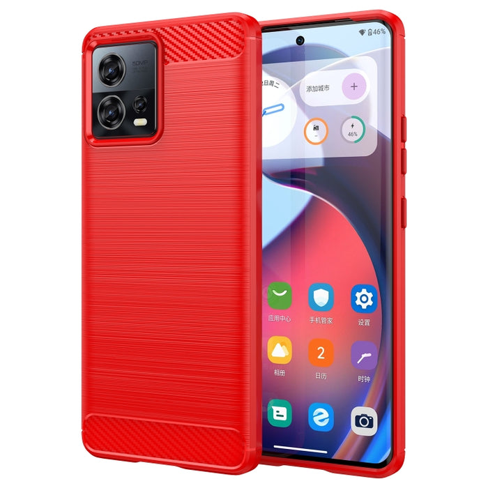 Caja de teléfono TPU de fibra de carbono con textura cepillada, For Motorola Edge 30 Fusion/Moto S30 Pro, For Xiaomi Redmi A1