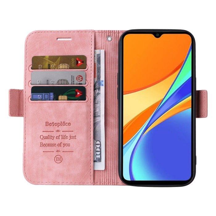 BETOPNICE Estuche de cuero con hebilla de doble cara para teléfono, For Xiaomi Redmi 9C, For Xiaomi Redmi 10C, For Xiaomi Redmi K40, For Xiaomi Redmi K50 Gaming, For Xiaomi Redmi Note 9 4G, For Xiaomi Redmi Note 9 Pro 4G                                ...