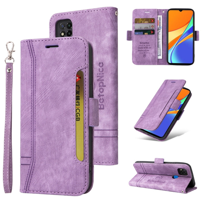 BETOPNICE Estuche de cuero con hebilla de doble cara para teléfono, For Xiaomi Redmi 9C, For Xiaomi Redmi 10C, For Xiaomi Redmi K40, For Xiaomi Redmi K50 Gaming, For Xiaomi Redmi Note 9 4G, For Xiaomi Redmi Note 9 Pro 4G                                ...