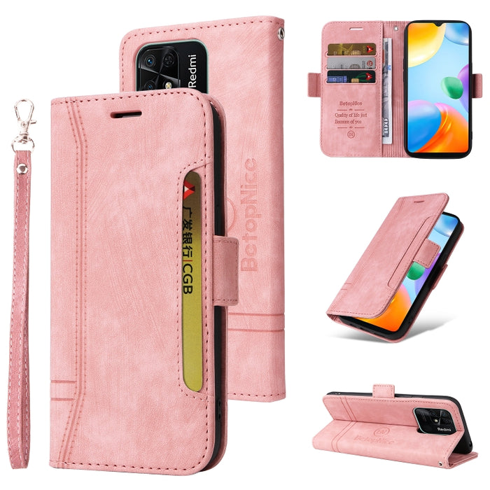 BETOPNICE Estuche de cuero con hebilla de doble cara para teléfono, For Xiaomi Redmi 9C, For Xiaomi Redmi 10C, For Xiaomi Redmi K40, For Xiaomi Redmi K50 Gaming, For Xiaomi Redmi Note 9 4G, For Xiaomi Redmi Note 9 Pro 4G                                ...