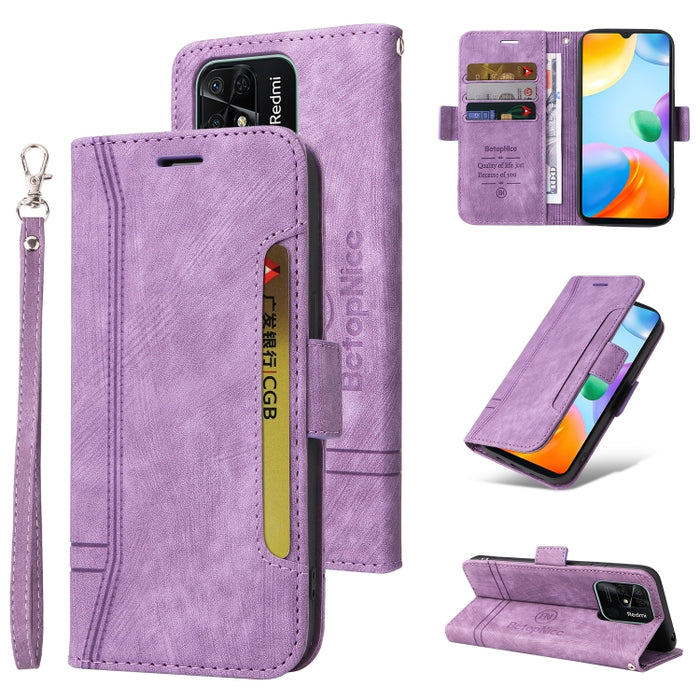 BETOPNICE Estuche de cuero con hebilla de doble cara para teléfono, For Xiaomi Redmi 9C, For Xiaomi Redmi 10C, For Xiaomi Redmi K40, For Xiaomi Redmi K50 Gaming, For Xiaomi Redmi Note 9 4G, For Xiaomi Redmi Note 9 Pro 4G                                ...