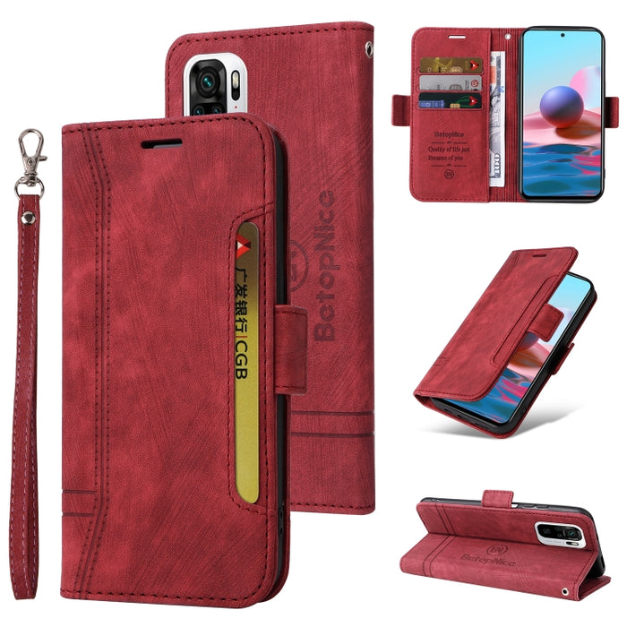 BETOPNICE Estuche de cuero con hebilla de doble cara para teléfono, For Xiaomi Redmi 9C, For Xiaomi Redmi 10C, For Xiaomi Redmi K40, For Xiaomi Redmi K50 Gaming, For Xiaomi Redmi Note 9 4G, For Xiaomi Redmi Note 9 Pro 4G                                ...
