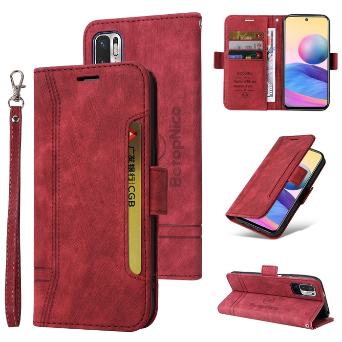 BETOPNICE Estuche de cuero con hebilla de doble cara para teléfono, For Xiaomi Redmi 9C, For Xiaomi Redmi 10C, For Xiaomi Redmi K40, For Xiaomi Redmi K50 Gaming, For Xiaomi Redmi Note 9 4G, For Xiaomi Redmi Note 9 Pro 4G                                ...