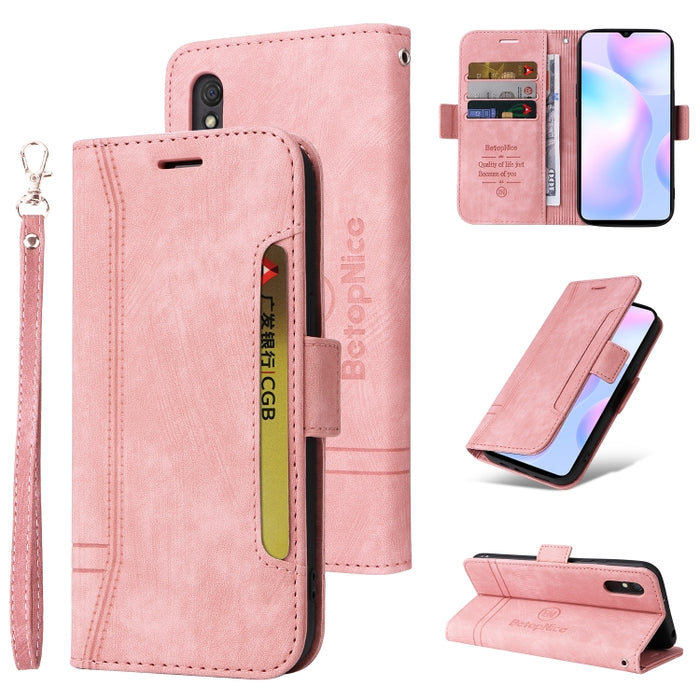 BETOPNICE Estuche de cuero con hebilla de doble cara para teléfono, For Xiaomi Redmi 9C, For Xiaomi Redmi 10C, For Xiaomi Redmi K40, For Xiaomi Redmi K50 Gaming, For Xiaomi Redmi Note 9 4G, For Xiaomi Redmi Note 9 Pro 4G                                ...