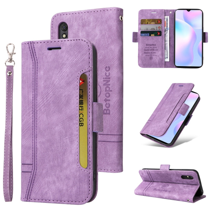 BETOPNICE Estuche de cuero con hebilla de doble cara para teléfono, For Xiaomi Redmi 9C, For Xiaomi Redmi 10C, For Xiaomi Redmi K40, For Xiaomi Redmi K50 Gaming, For Xiaomi Redmi Note 9 4G, For Xiaomi Redmi Note 9 Pro 4G                                ...
