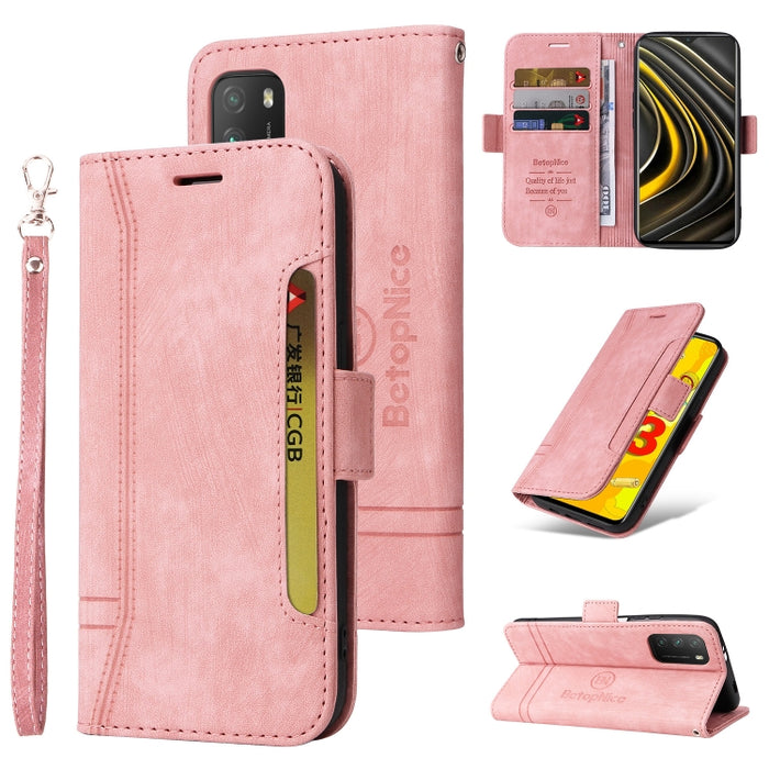 BETOPNICE Estuche de cuero con hebilla de doble cara para teléfono, For Xiaomi Redmi 9C, For Xiaomi Redmi 10C, For Xiaomi Redmi K40, For Xiaomi Redmi K50 Gaming, For Xiaomi Redmi Note 9 4G, For Xiaomi Redmi Note 9 Pro 4G                                ...