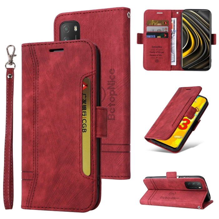 BETOPNICE Estuche de cuero con hebilla de doble cara para teléfono, For Xiaomi Redmi 9C, For Xiaomi Redmi 10C, For Xiaomi Redmi K40, For Xiaomi Redmi K50 Gaming, For Xiaomi Redmi Note 9 4G, For Xiaomi Redmi Note 9 Pro 4G                                ...