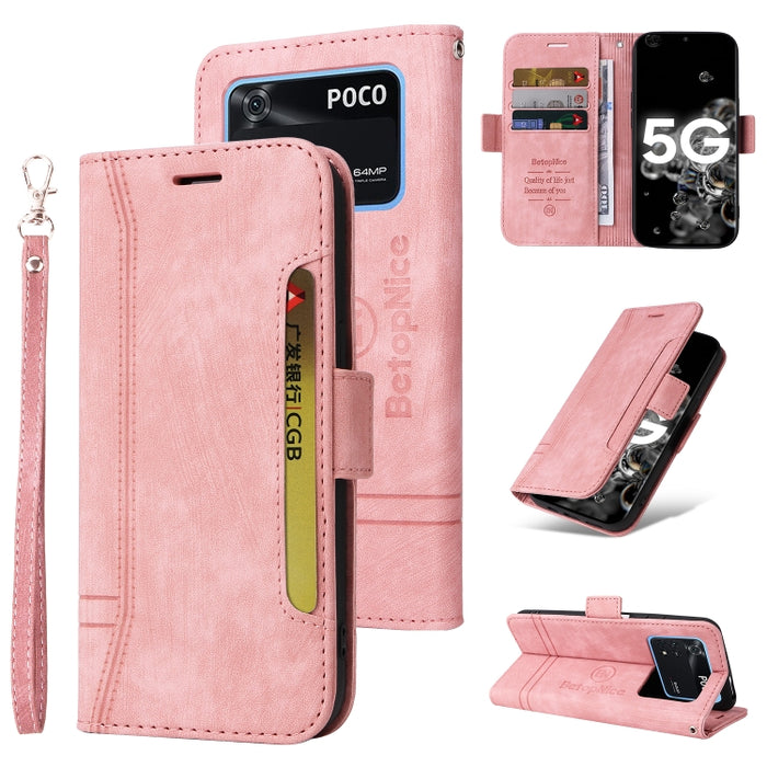 BETOPNICE Estuche de cuero con hebilla de doble cara para teléfono, For Xiaomi Redmi 9C, For Xiaomi Redmi 10C, For Xiaomi Redmi K40, For Xiaomi Redmi K50 Gaming, For Xiaomi Redmi Note 9 4G, For Xiaomi Redmi Note 9 Pro 4G                                ...