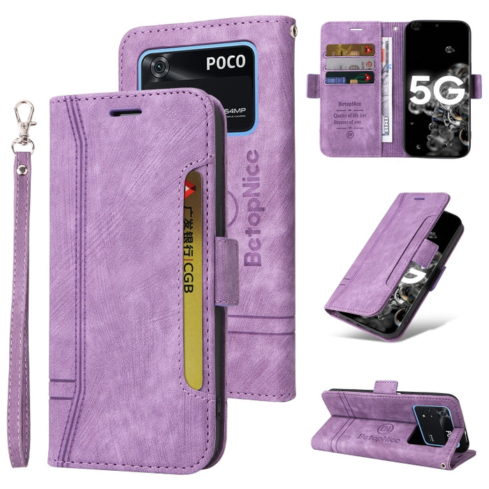 BETOPNICE Estuche de cuero con hebilla de doble cara para teléfono, For Xiaomi Redmi 9C, For Xiaomi Redmi 10C, For Xiaomi Redmi K40, For Xiaomi Redmi K50 Gaming, For Xiaomi Redmi Note 9 4G, For Xiaomi Redmi Note 9 Pro 4G                                ...