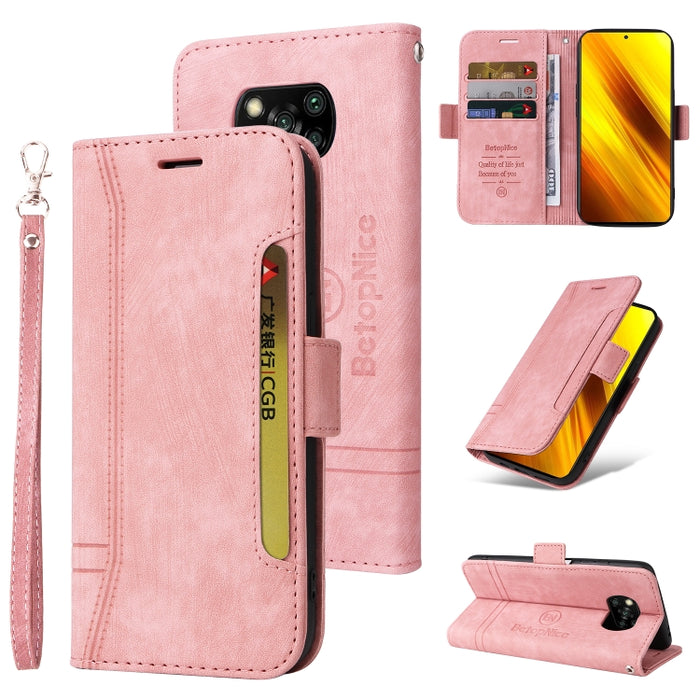 BETOPNICE Estuche de cuero con hebilla de doble cara para teléfono, For Xiaomi Redmi 9C, For Xiaomi Redmi 10C, For Xiaomi Redmi K40, For Xiaomi Redmi K50 Gaming, For Xiaomi Redmi Note 9 4G, For Xiaomi Redmi Note 9 Pro 4G                                ...