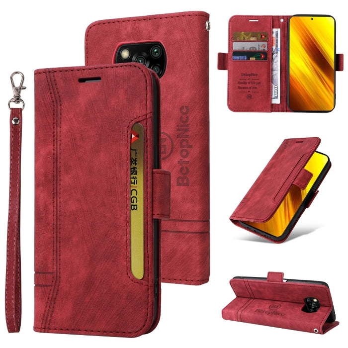 BETOPNICE Estuche de cuero con hebilla de doble cara para teléfono, For Xiaomi Redmi 9C, For Xiaomi Redmi 10C, For Xiaomi Redmi K40, For Xiaomi Redmi K50 Gaming, For Xiaomi Redmi Note 9 4G, For Xiaomi Redmi Note 9 Pro 4G                                ...