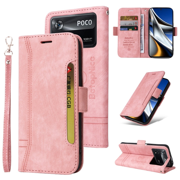 BETOPNICE Estuche de cuero con hebilla de doble cara para teléfono, For Xiaomi Redmi 9C, For Xiaomi Redmi 10C, For Xiaomi Redmi K40, For Xiaomi Redmi K50 Gaming, For Xiaomi Redmi Note 9 4G, For Xiaomi Redmi Note 9 Pro 4G                                ...
