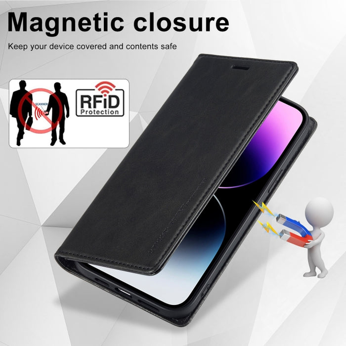 LC.IMEEKE RFID Funda de cuero antirrobo para teléfono, For iPhone 14 Pro, For iPhone 14 Pro Max, For iPhone 12 Pro/12, For iPhone 12 Pro Max, For Samsung Galaxy A53 5G