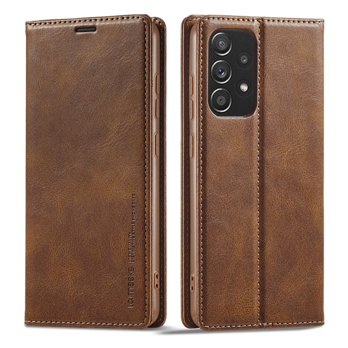 LC.IMEEKE RFID Funda de cuero antirrobo para teléfono, For iPhone 14 Pro, For iPhone 14 Pro Max, For iPhone 12 Pro/12, For iPhone 12 Pro Max, For Samsung Galaxy A53 5G